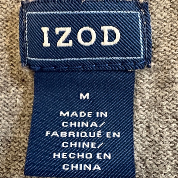 Izod Gray Sweater with Pink Argyle Design - Picture 5 of 8